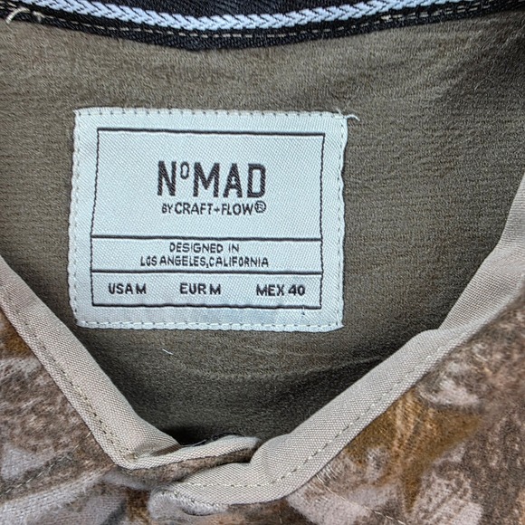 NOMAD Craft+Flow Men's Cozy Thermal Lined Flannel Shacket Burton Camo M NWT - Picture 3 of 10